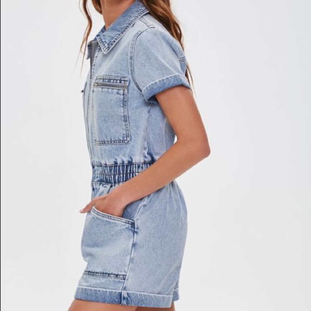 NWT Acid Denim Jumpsuit